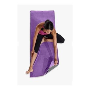 GAIAM Stay Put Yoga Towel in Purple